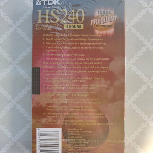 TDK240 video cassette blank sealed new