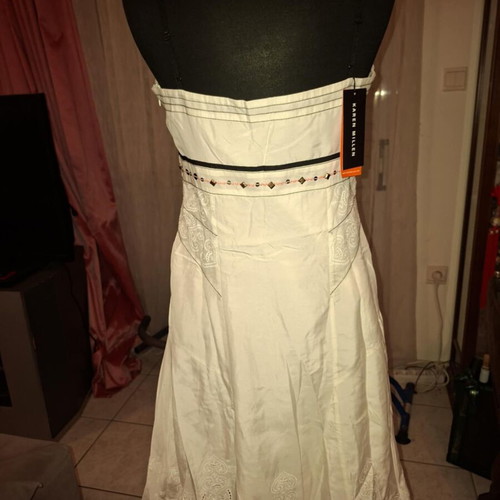 Karen Millen silk dress size UK 12 M new, embroidered beads