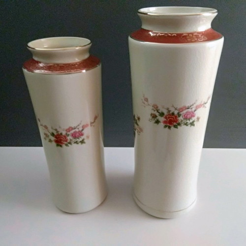 Japanese Gold Satsuma vases used, pack of 3