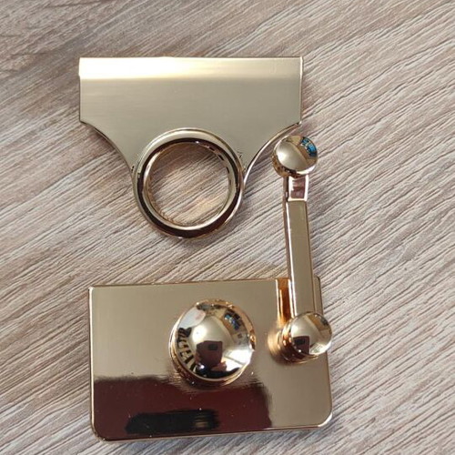 Metal lock clasp 5cm new, gold color