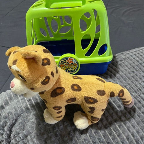 Diego toy like new with plush animal and Dora Explorer carrying case