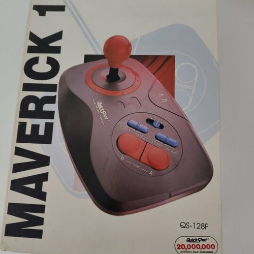 Retro joystick used for old consoles with box