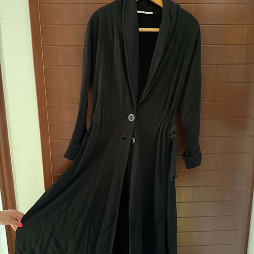 ALE long black cardigan like new, 100% cotton, made in Italy