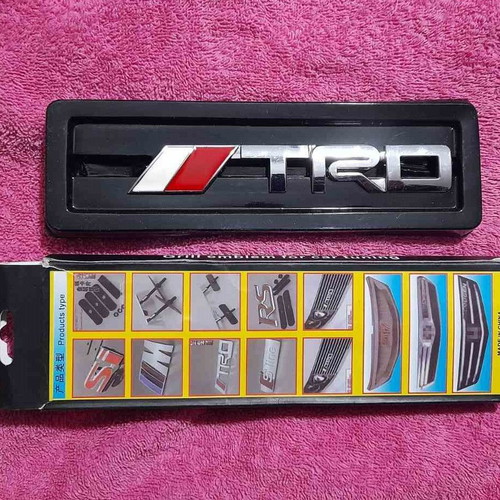 Toyota TRD metal emblem new, silver metal alloy