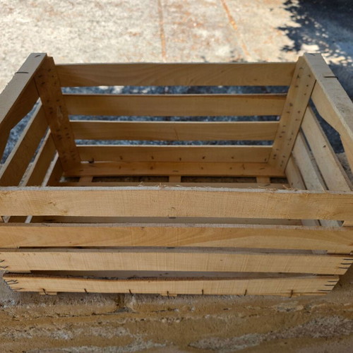 Wooden Fruit Crate new, chestnut wood
