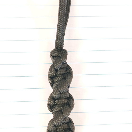 Paracord Key Ring Knot Keychain Spiral Black New