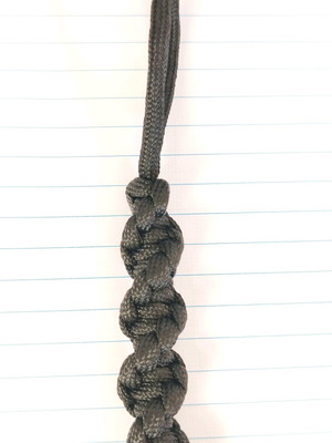 Paracord Key Ring Knot Keychain Spiral Black New
