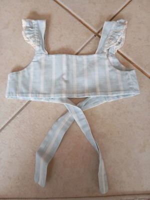 Miss Evita blouse 5 years like new, white and turquoise