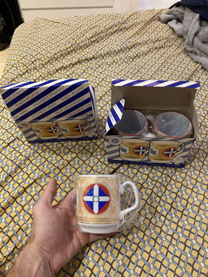 Collectible LA.O.S. Set of 3 Handmade 24K Gold Ceramic Mugs New