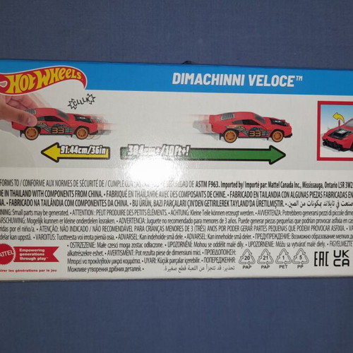 Hot Wheels Dimachinni Veloce Pull Back Toy Car new