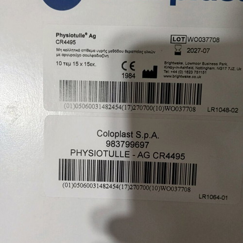 Coloplast adhesive dressings pack of 8, new, 2 pieces missing