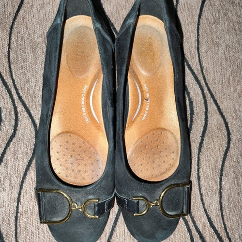 Geox ballerinas used size 39 black with anatomical insole