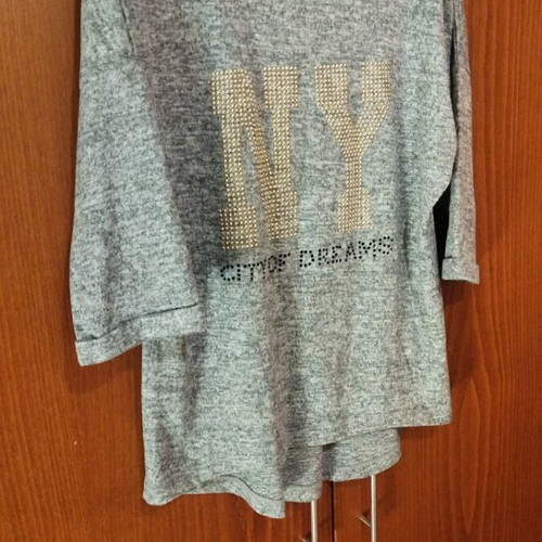 Blouse gray, sizes M/L, like new