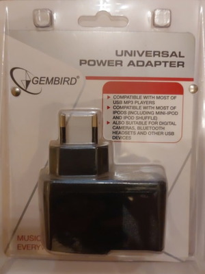 Universal Power Adapter Gembird нов стенен заряден адаптер с европейски щепсел