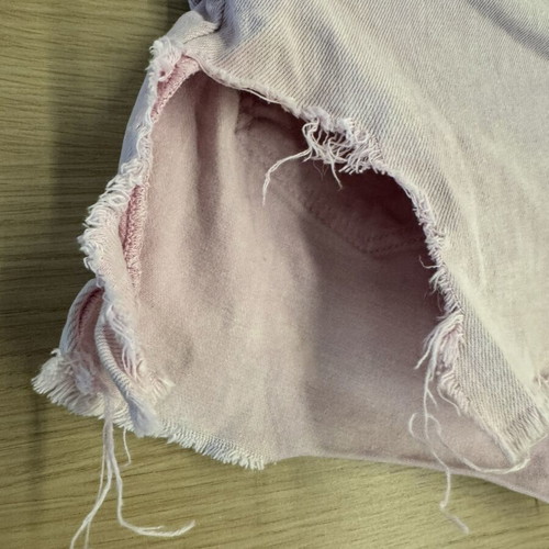 Reiko pink denim shorts XS high waist button fly like new