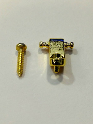Roller String Tree Guitar String Guide with Screw and Anti-Rotation Pin, gold