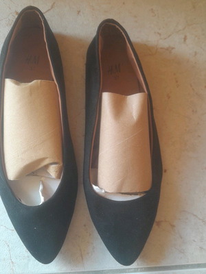 H&M ballerinas size 37 black like new, narrow fit