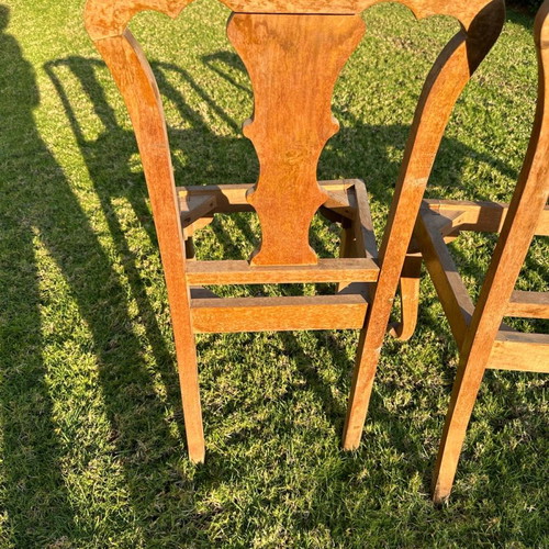 Vintage wooden chair, solid wood, restoration ready