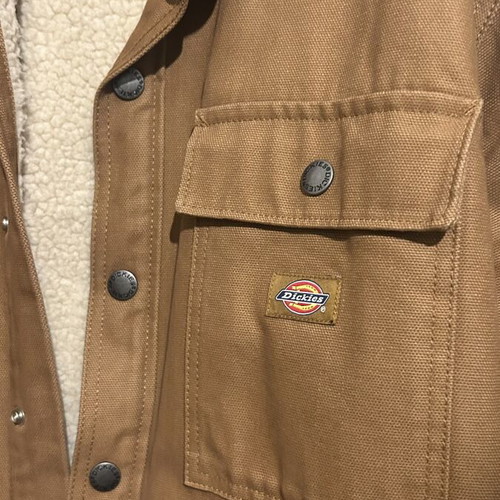 Dickies Oversized Duck Canvas Wool Jacket, medium, brown