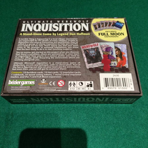 Ultimate Werewolf Inquisition game like new in English