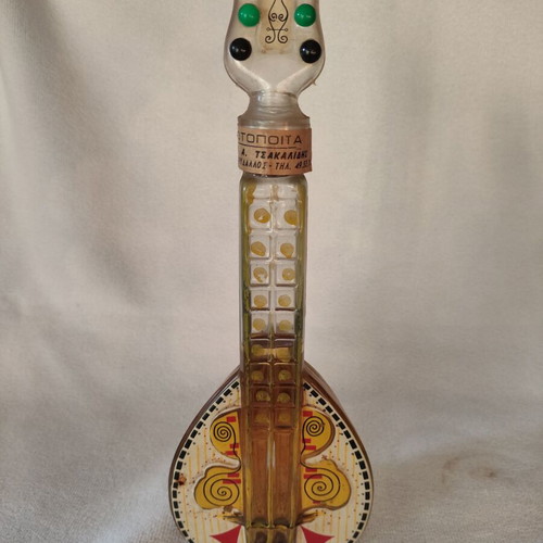 Bouzouki vintage brandy bottle, new