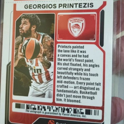 Giorgos Printezis Panini Contenders Veteran Ticket Gold Autograph 10/10