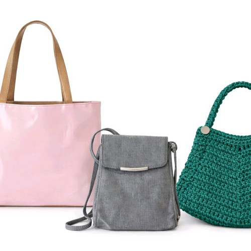 Women's bags set like new, crossbody, gray and pink