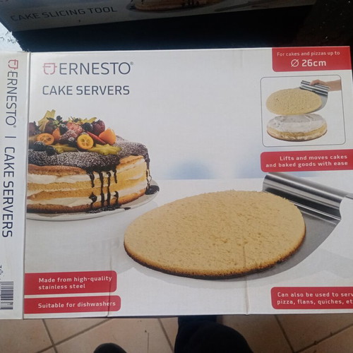 Ernesto Cake Servers stainless steel, new