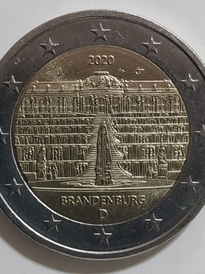 Γερμανικό 2 ευρώ Brandenburg 2020 αναμνηστικό νόμισμα μεταχειρισμένο