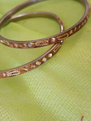Gray and gold bracelet