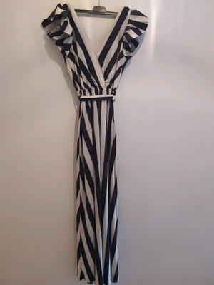 Long zebra dress
