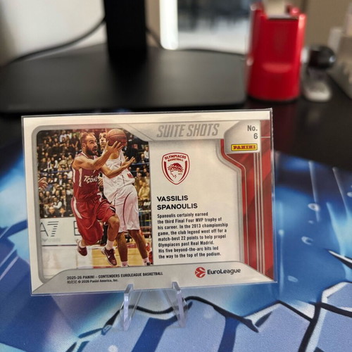 Vassilis Spanoulis 2025-26 Contenders EuroLeague Suite Shots collectible card like new