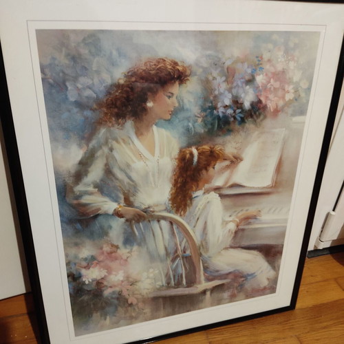 Framed art print used with black frame 50x60 on pressed paper