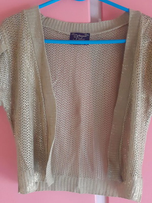 Women's bolero used, gold color, size Medium