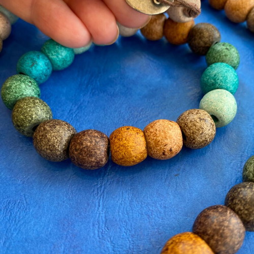 Jewelry set with natural stones new, blue
