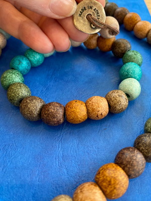 Jewelry set with natural stones new, blue