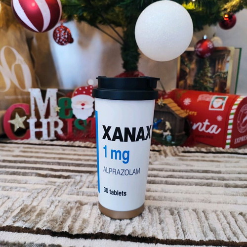 XANAX 1mg Thermos Cup new 530ml with built-in straw