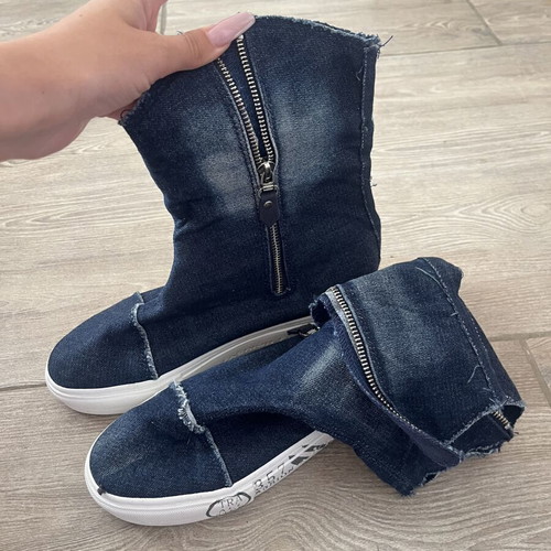 Denim boots like new, size 39.5