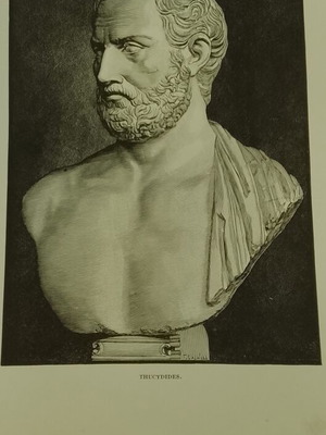 Ξυλογραφία Θουκυδίδη 1880, προτομή 26x19 εκ.