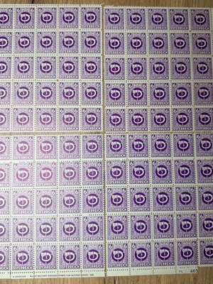 Austria 1945 Stamps MNH 4 Quarter Sheets 100 Pieces 6 Groschen