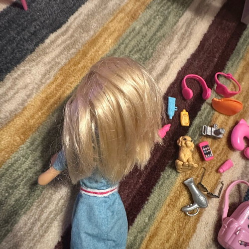Barbie doll like new with travel accessories and puppy