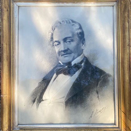 Lithograph painting by N. Lytras used, portrait of Georgios Stavros