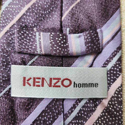 Kenzo Homme silk tie like new, colorful purple