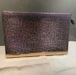 Aldo Elegant Clutch Crossbody Bag Like New Purple Animal Print