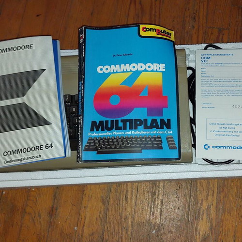 Commodore 64 like new with original box and warranty sticker
