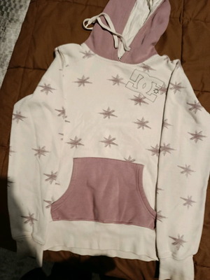 DC sweatshirt white with pink details like new size M