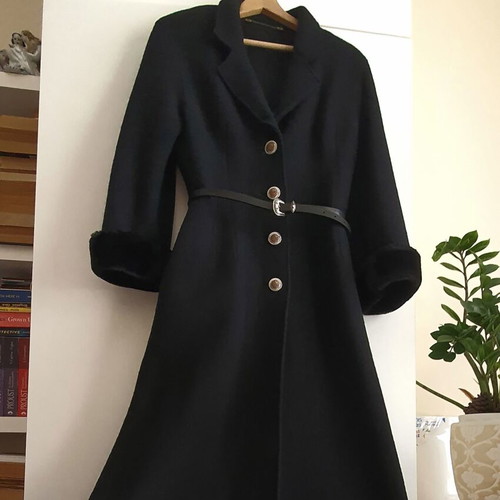 Coat 100% virgin wool new, black, size S