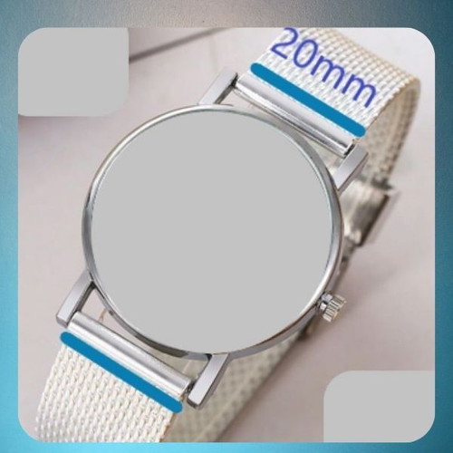 Watch Strap 20mm silver plastic new for women