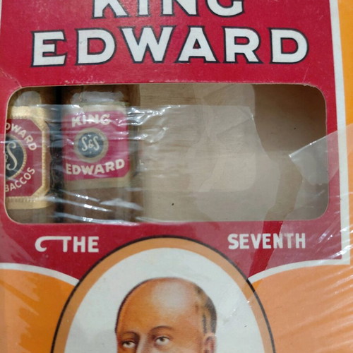 Vintage King Edward paper cigar box used from the 1970s