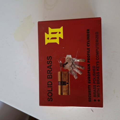 HH Solid Brass Security Lock like new, European profile